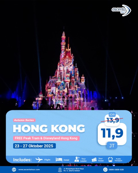 Tour Hong Kong 5D3N (FREE HONG KONG DISNEYLAND)